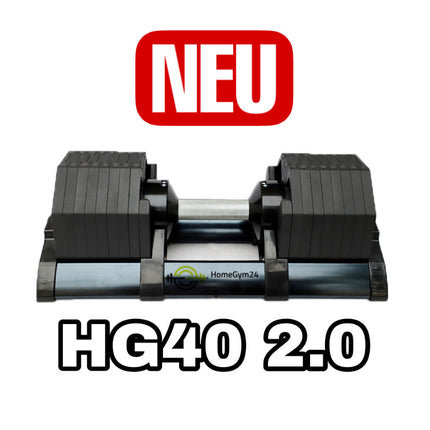 Bis 40 KG in 2,5 KG Schritten am Griff verstellbare Kurzhantel - Modell HG40 2.0 (einzeln)